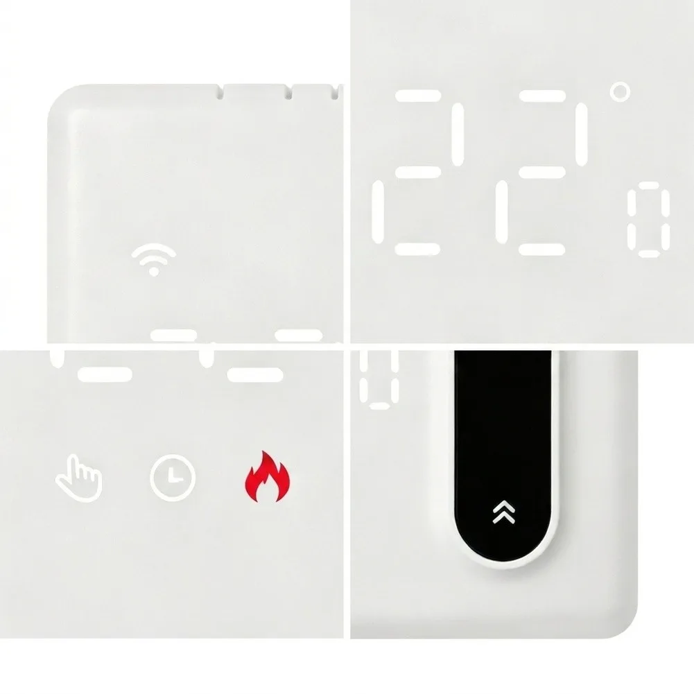 For Tuya WiFi Thermostat Designed for Heating Film and Gas Boiler Systems with Weekly Programming and Touch Button Operation
