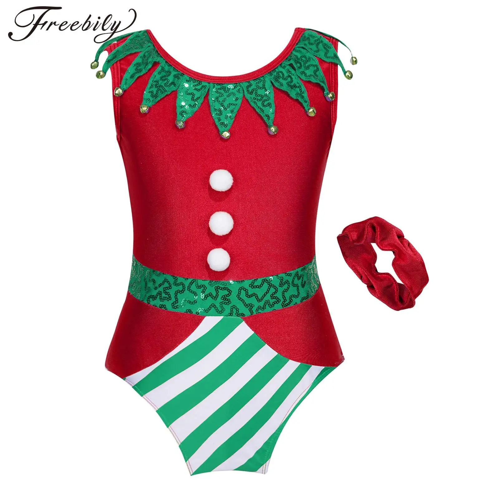 criancas-meninas-natal-elfo-traje-doce-cana-collant-macacao-papai-noel-festa-de-natal-dancewear-ballet-danca-ginastica-bodysuit