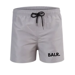 2024 BALR Men's Swim Trunks Beach Shorts Drawstring with Mesh Lining Elastic Waist Plain Breathable Soft Casual Daily Streetwear