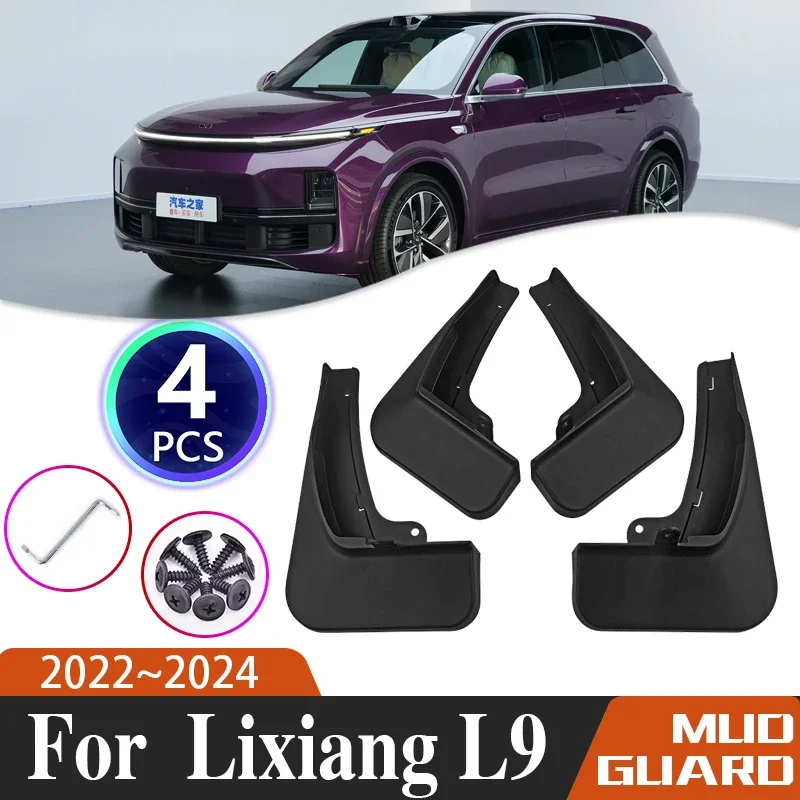 

Car Mudguards For Lixiang L9 Accessories Li Auto L9 2022 2023 2024 Car Anti-splash Mud Flap Guard Splash Flap Fender Accessories