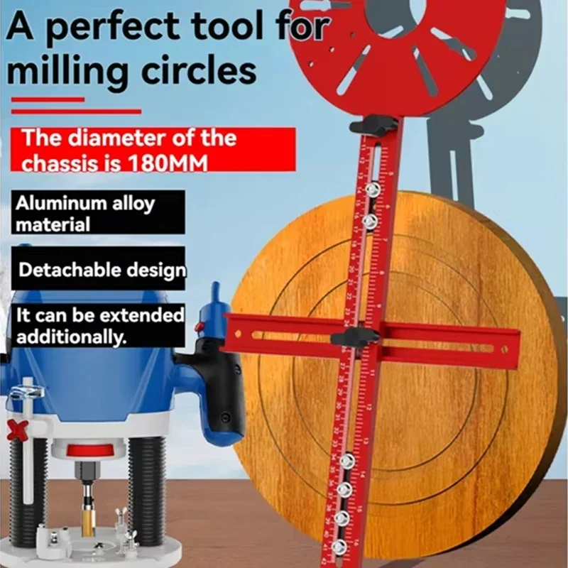 Upgrade Router Milling Groove Bracket Woodworking Cutting And Milling Circular Auxiliary Tool Router Circle Cutting Jig