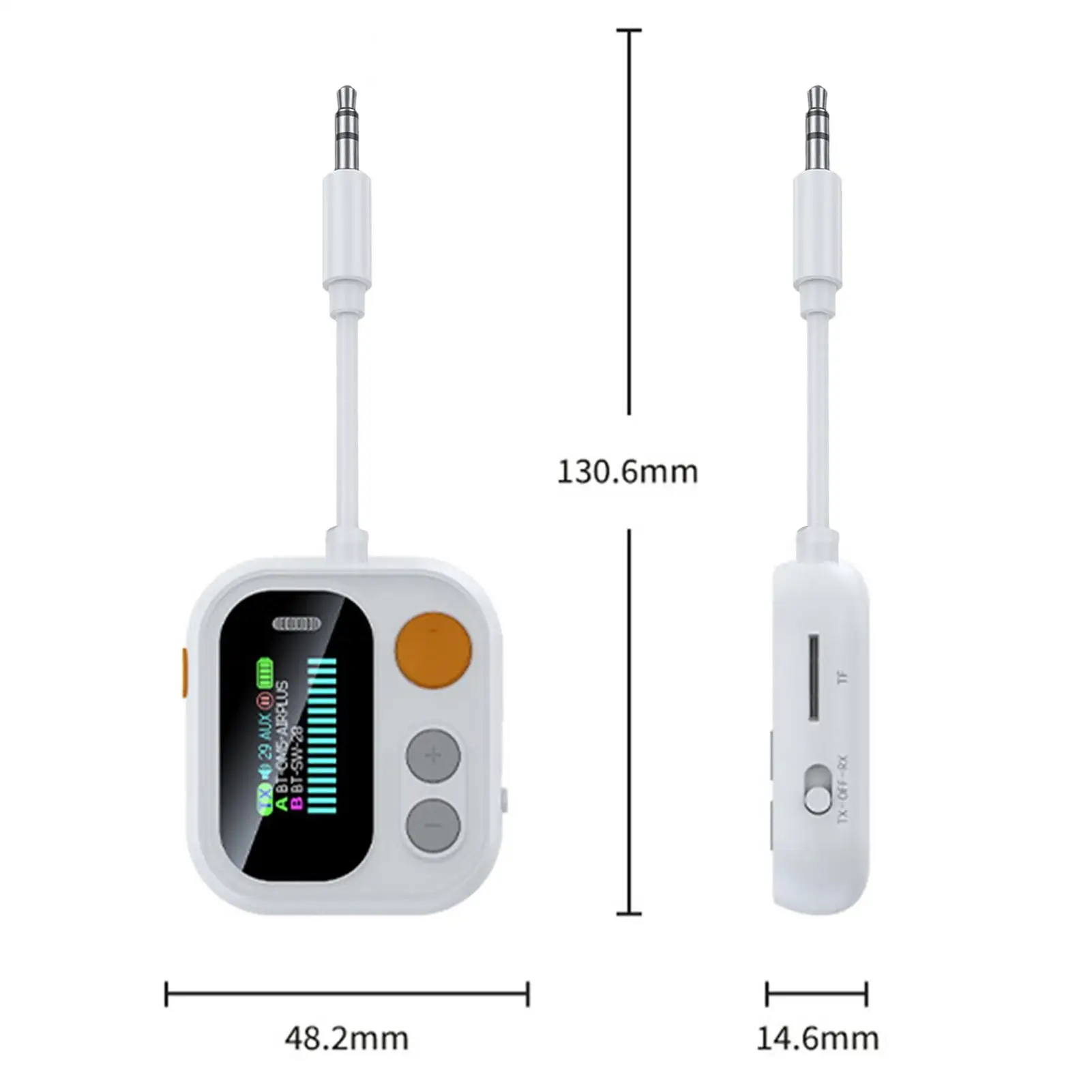 Wireless Transmitter Receiver For Car Wireless TV Adapter Audio Adapter With Color Display For Home Stereo Users Travelers Cars