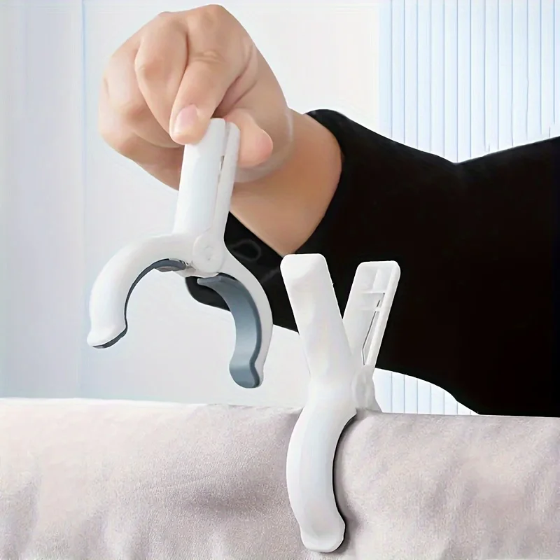 6pcs heavy-duty plastic beach towel clip, multi-color striped design, durable plastic clip, towel rack, clothes clip