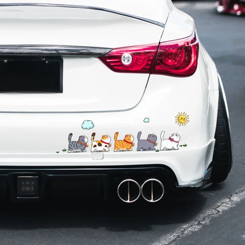 Adesivo de vinil à prova d'água para carro, decoração de carro, adesivos de animais fofos, motocicletas, capacetes, acessórios para carro