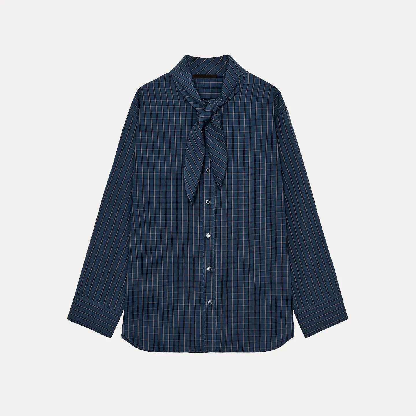 Damski szal w kratę, długi, swobodny, modny, nowość 2025, oddychający, prosty krój, zapinany na guziki, casualowy.