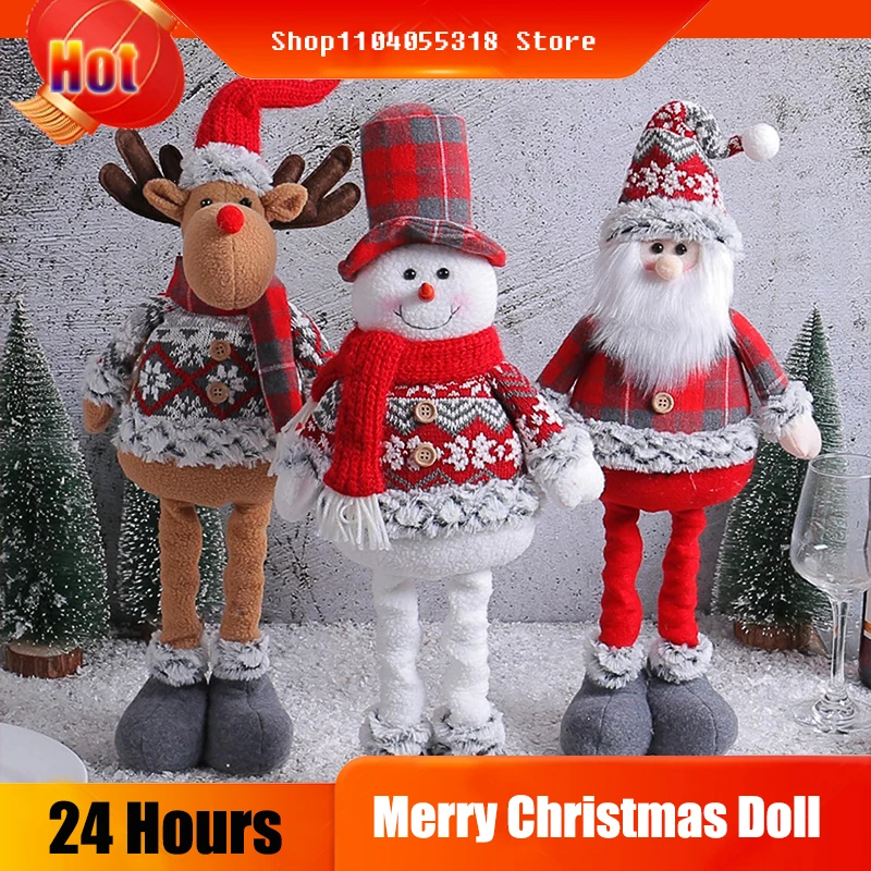 

casa decoração decoracion casa Home decoration Christmas Santa Snowman-Reindeer Christmas Decoration Leg Table Mantel Decoration
