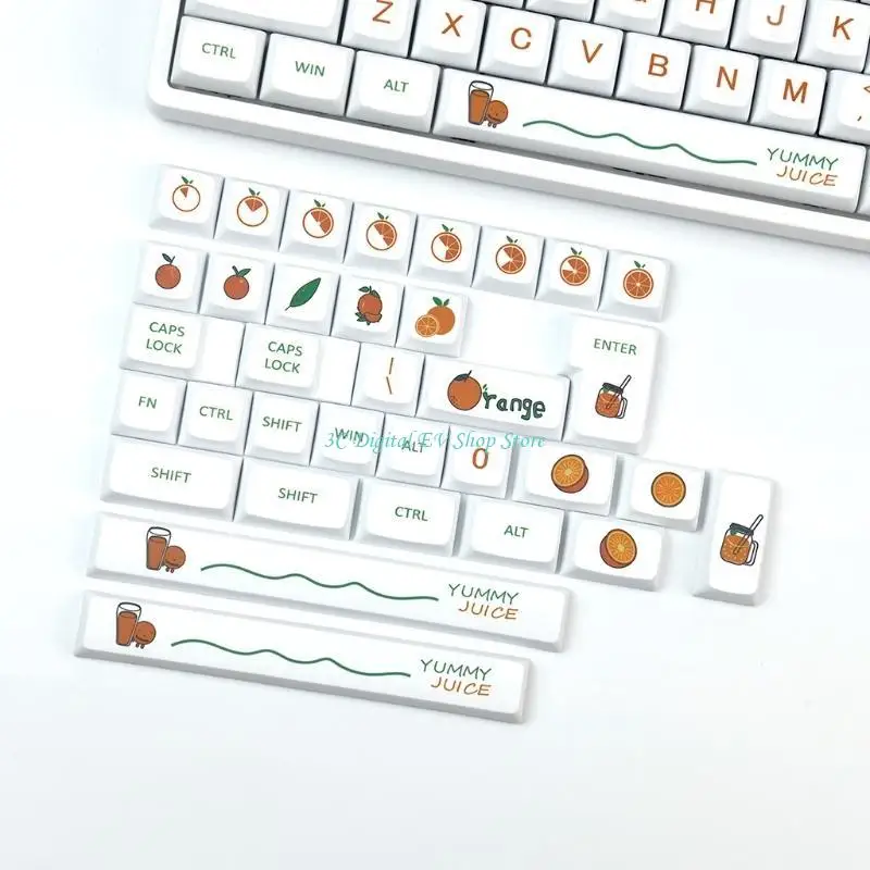 E74d 139 tasti tintura tintura a 5 tasti tastiera a 5 lati keycaps PBT set xda profilo arancione