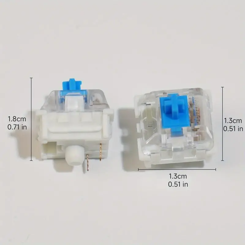 30Pcs Keyboard Switch Keyboard Clicker Key With Clean Brush 3 Pin Tactile Switch Plastic Universal Joint For Replacement Part