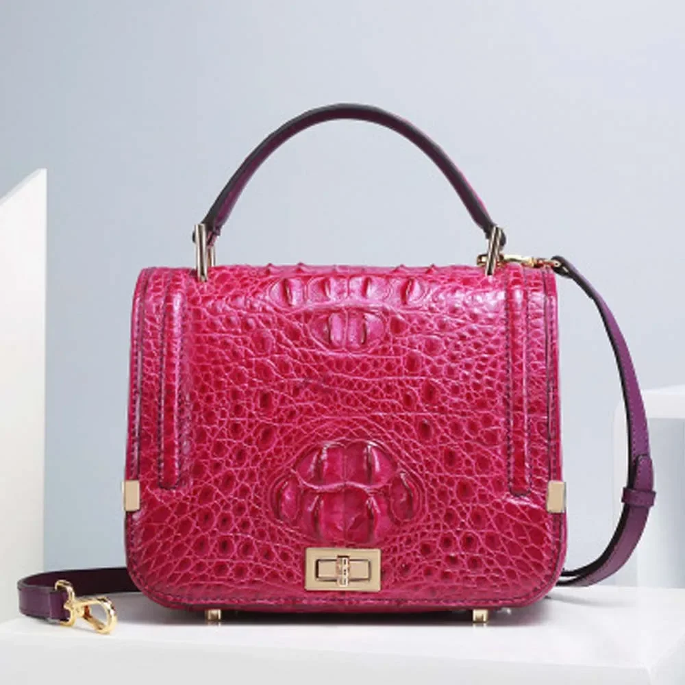 linshe new crocodile leather  Female bag  crocodile women  handbag  Single shoulder bag