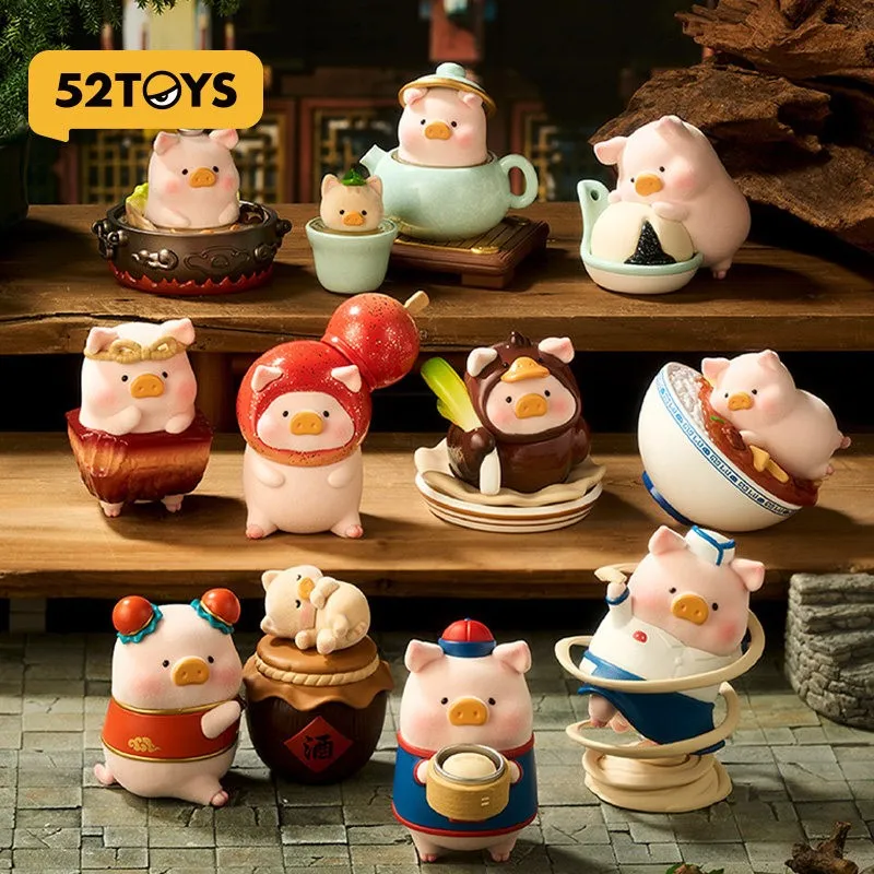 

52TOYS консервированная свинья, модель Лулу, слепая коробка, китайская еда, серия фигурок, коллекция украшений, игрушка, милый детский подарок на день рождения