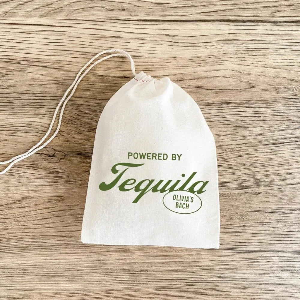 20 pcs Custom Powered By Tequila Favor Bag-Margs And Matrimony-Hangover Kit Bags-Mexico Survival Kit-Tequila Welcome Bags