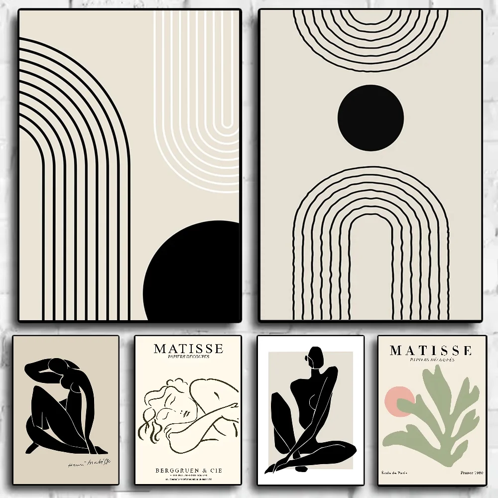 

abstract matisse flower human body Poster HD art sticky wall waterproof home living room bedroom bar aesthetic decoration