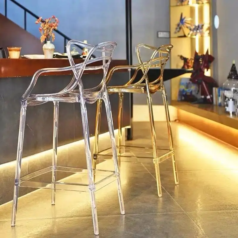 Japan Contemporary Bar Chair Back Support Decor Grey Nightclub Luxury Bar Chair High Ergonomic Taburetes Altos Club Furniture