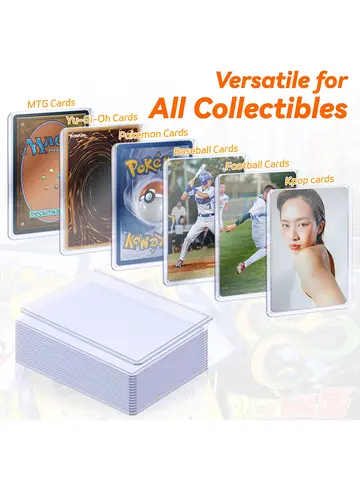 600pcs Hard Card Sleeves And Soft Card Holder Covered With Protective Filmclear Trading Protectors For Pokmone Football Gamecard