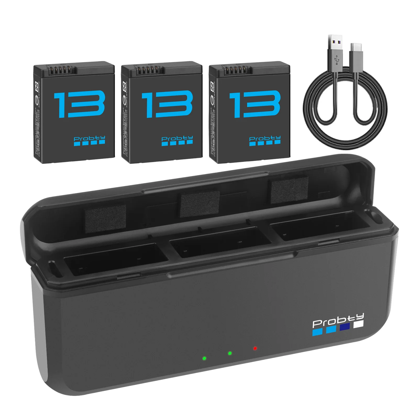 Endurence 2280mAh Battery For GoPro Hero 13 Low Temperature Battery 3 Slots TF Card Storage Charger Box For Gopro 13