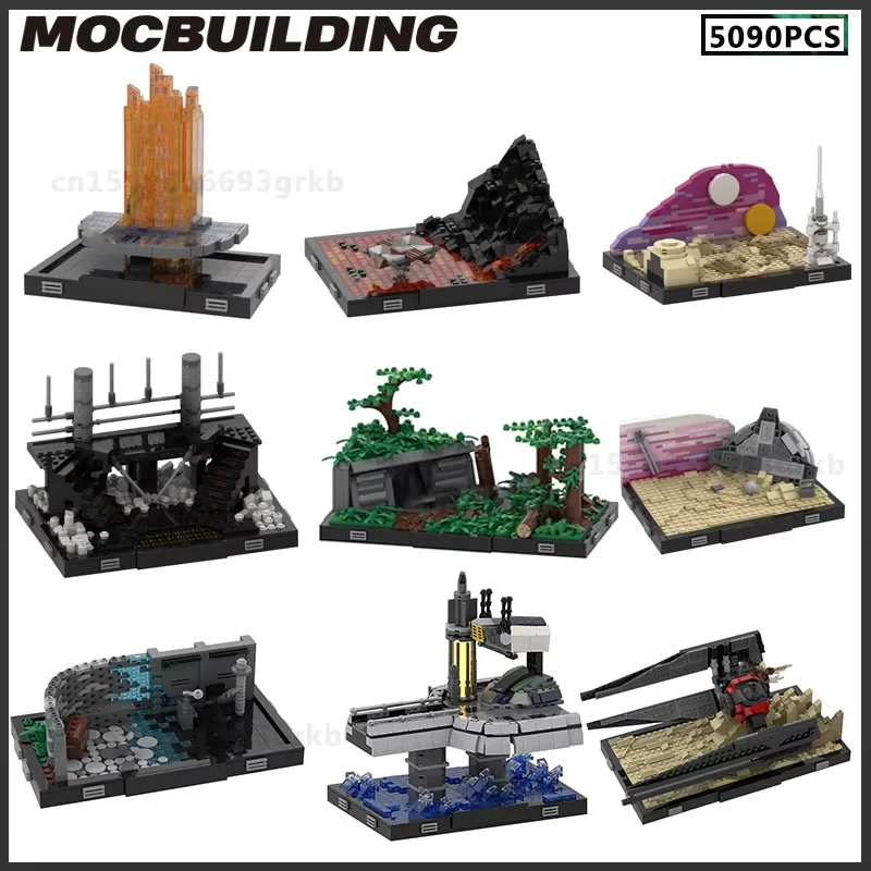 

Moc Build Blocks War Space Street View Series DIY Bricks Movie Scene DIY Model Toys Birthday Christmas Gifts Collection Present