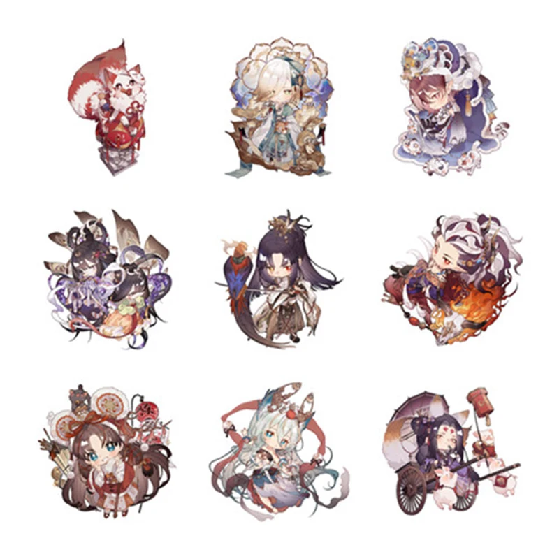 

Onmyoji Game Chibi Car Stickers Waterproof Scratch-Proof Decals Car Accessories Creative Decor Motorcycle Helmet Vinyl Decals