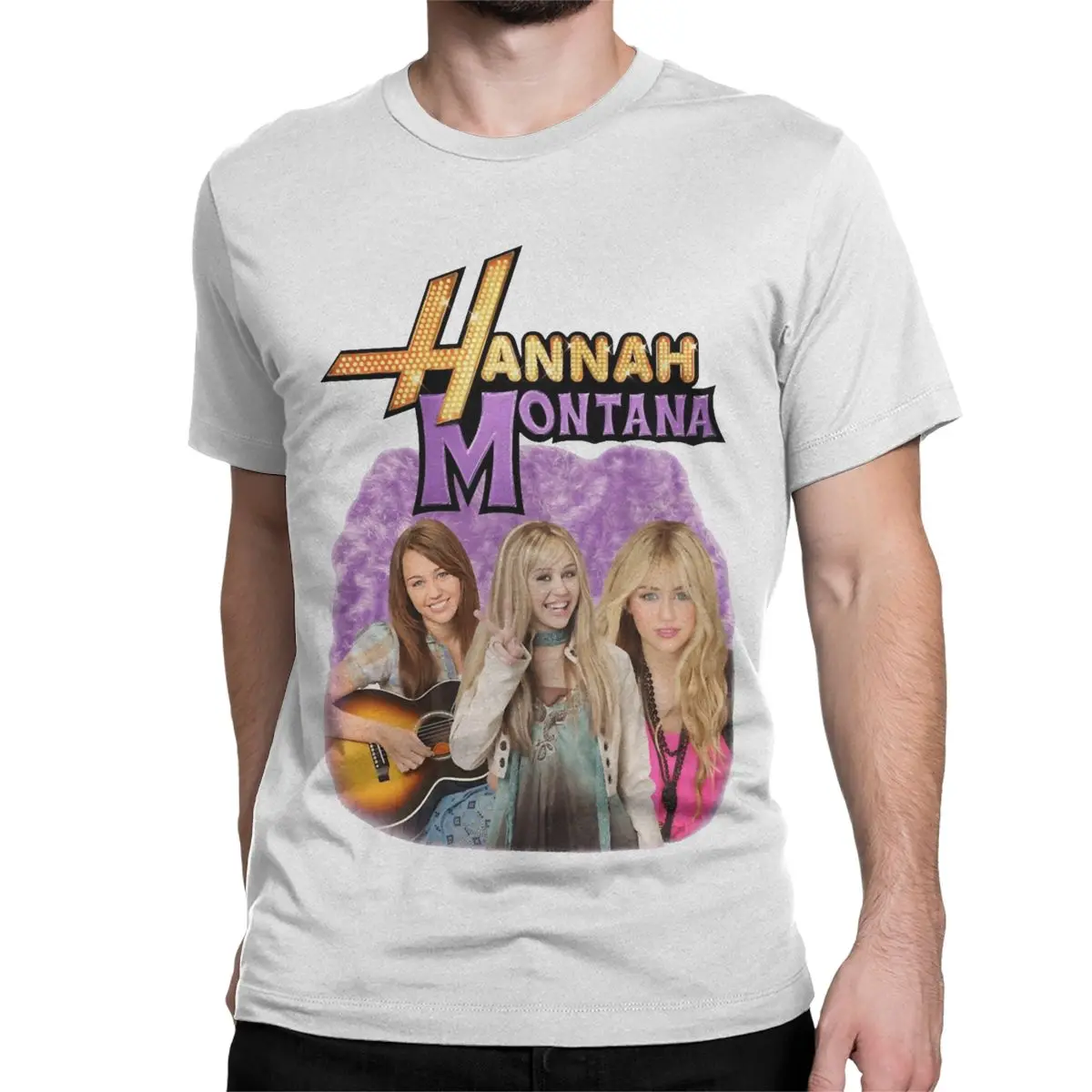 Hannah Montana Retro Miley Cyrus T-Shirt for Men Women Creative Cotton Tees Round Collar Short Sleeve T Shirt Adult Clothing