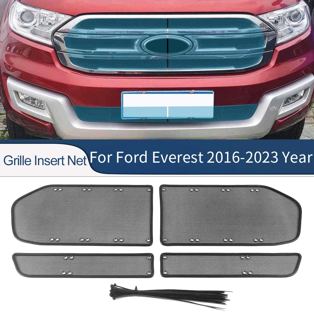 For Ford Everest 2016 2017 2018 2019 2020 2021 2022 2023 Car Accessories Front Grille Insert Net Anti-insect Inner Cover Mesh