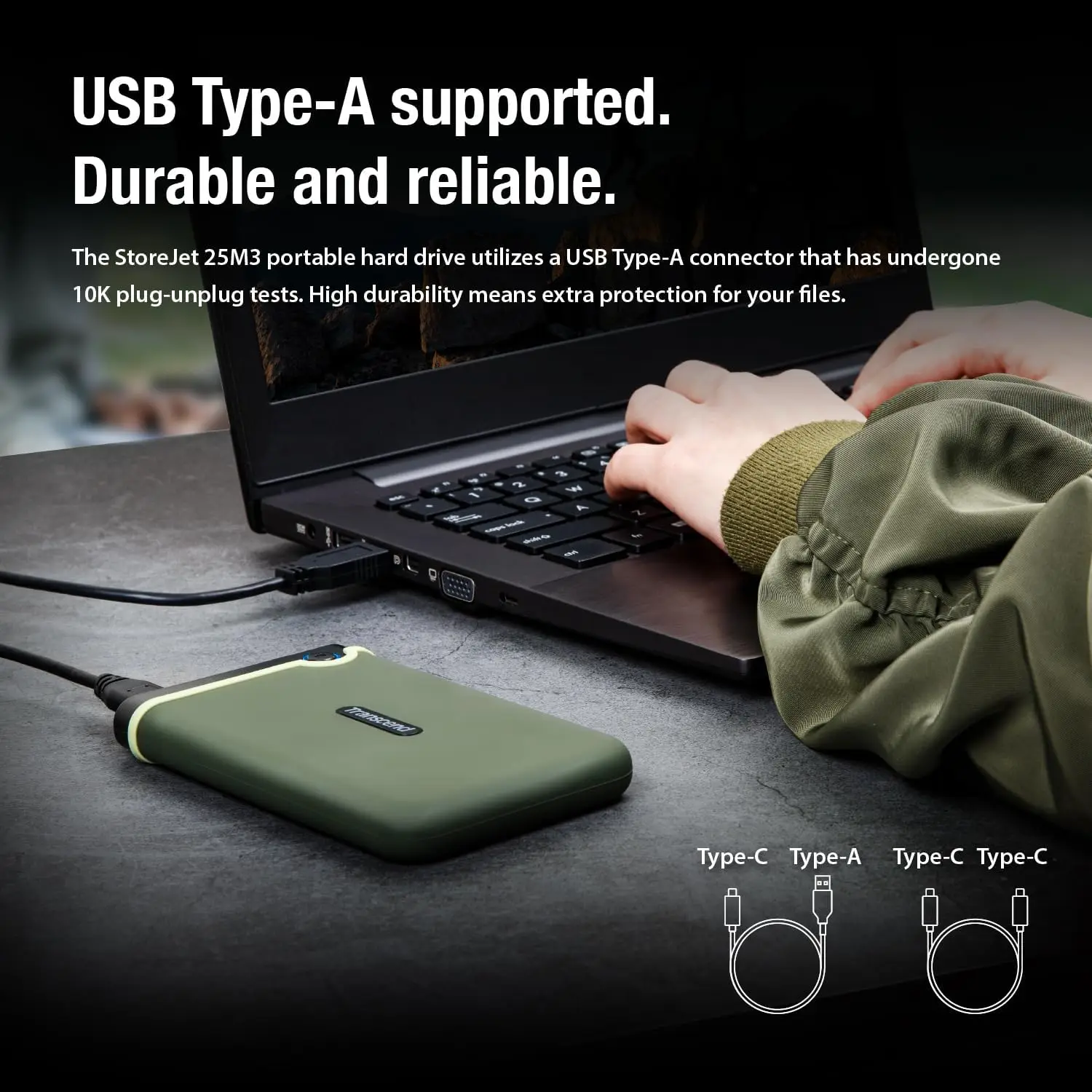 2TB Rugged External Hard Drive USB3.1 Portable HDD with One-Touch Auto-Backup, Anti-Shock Resistant, Compact & Lightweight for