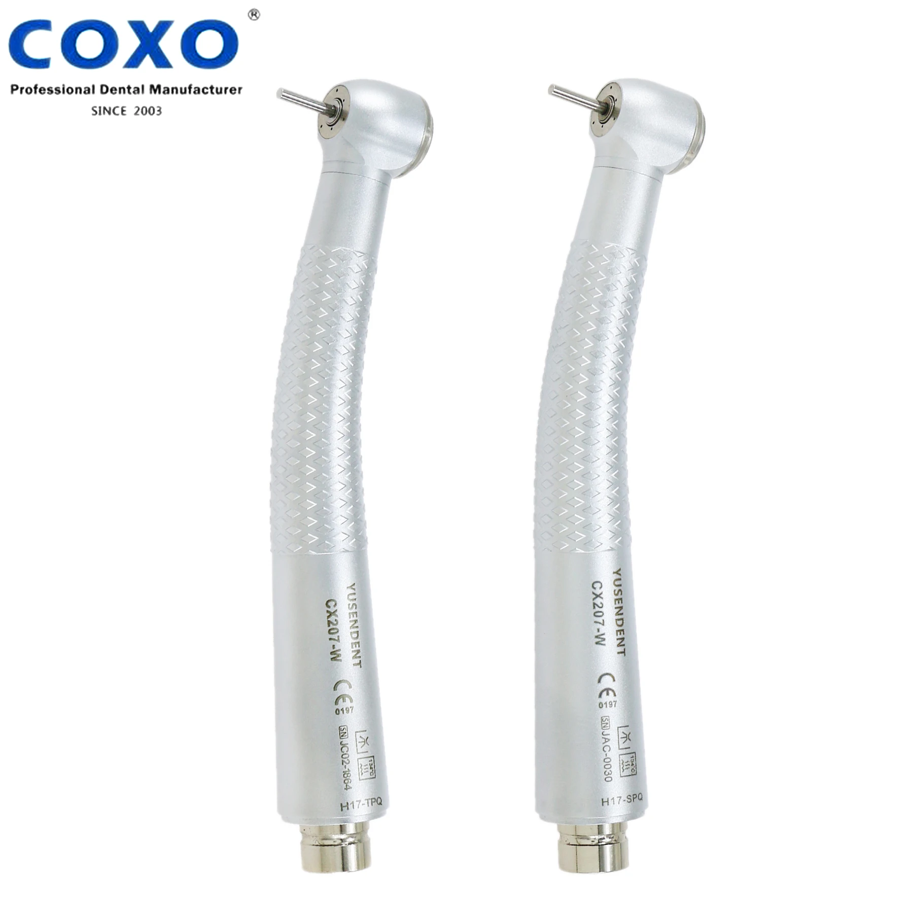 

COXO Dental High Speed Air Turbine Handpiece fit Sinol M4 4 Hole Quick Coupling CX207-W-SPQ CX207-W-TPQ