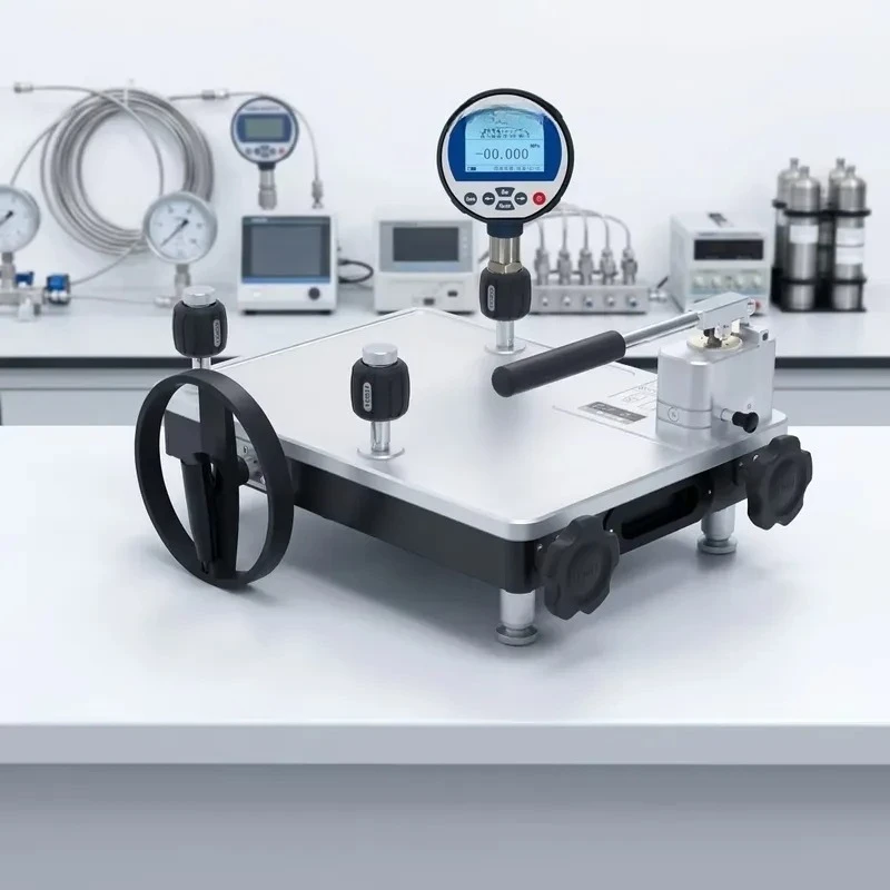 HSIN616 Desk-top Vacuum Pressure Gauge Calibrator Comparator Air Pneumatic Pressure Calibration Pump Testing Equipment 870psi