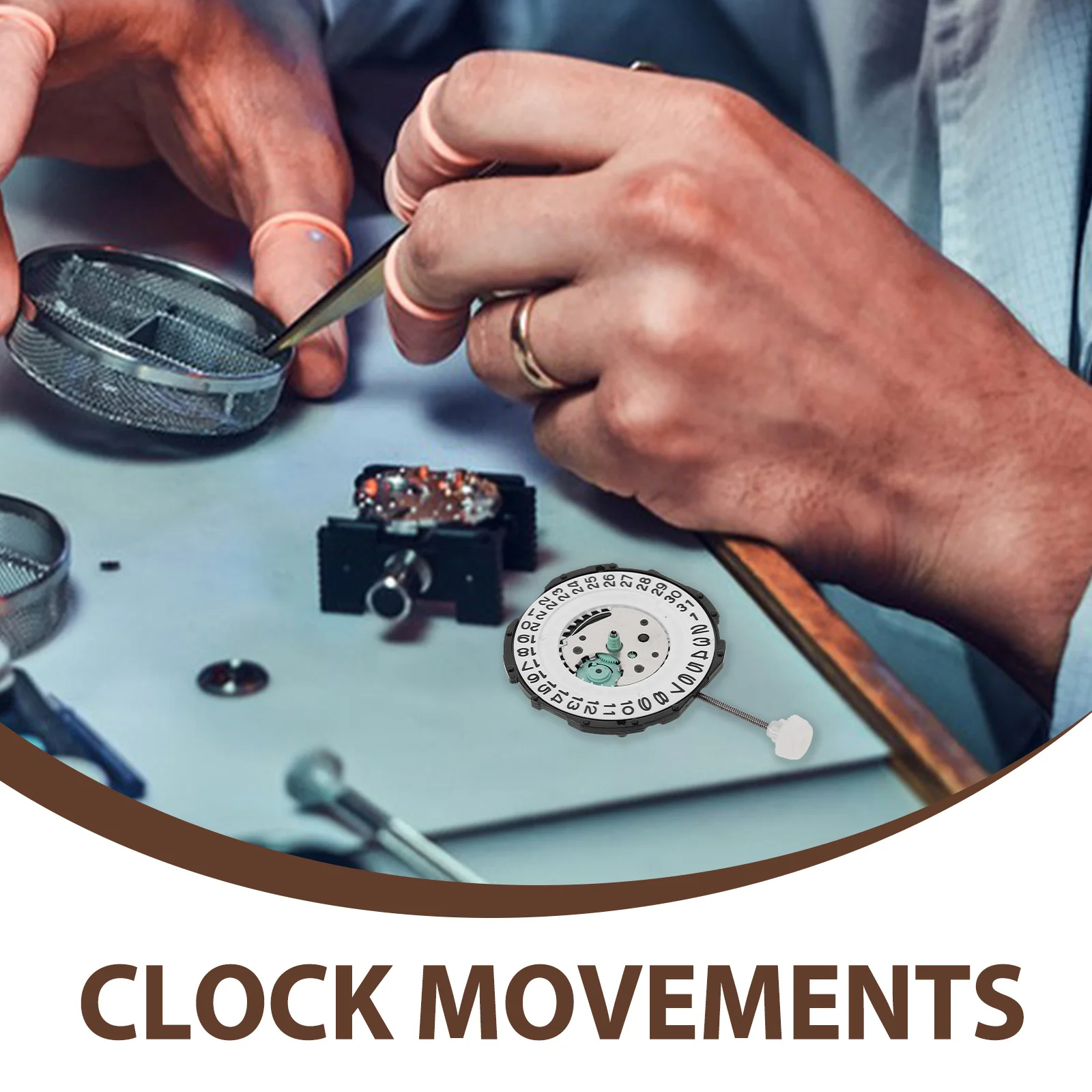 

4Pcs Watch Movement Accessory Mechanical Dial Ring Replacement Lightweight Practical Clear Easy to Understand Gift