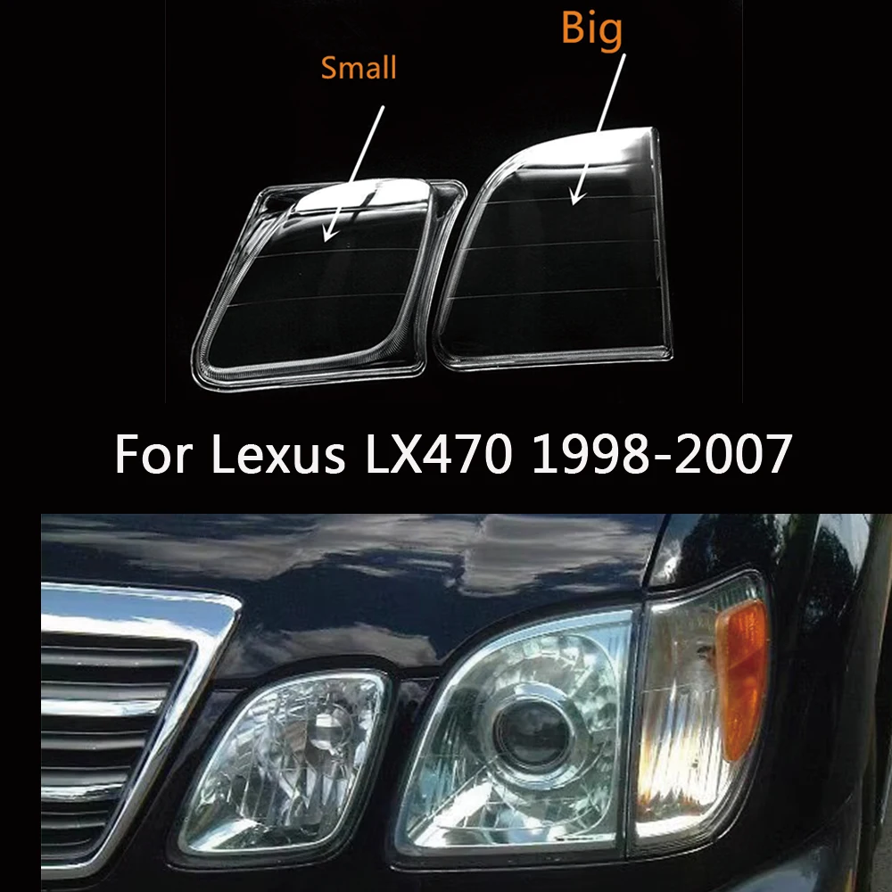 For Lexus LX470 1998-2007 Car Front Headlight Cover Headlamp Lampshade Lampcover Head Lamp light Covers glass Lens Shell Caps