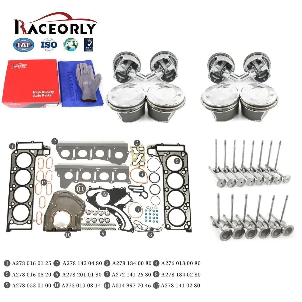 

RACEORLY Engine Rebuild Kit For Mercedes GL450 S500 GLS550 X166 W222 M278 4.7L