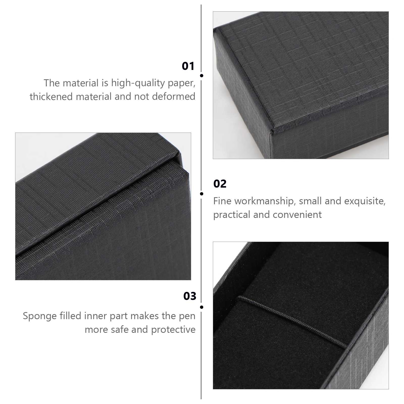 

5pcs Paper Pen Student Gift Stationery Box Bookmark Case Pencil Storage Box Multi-Functional Pen Packaging Thickened