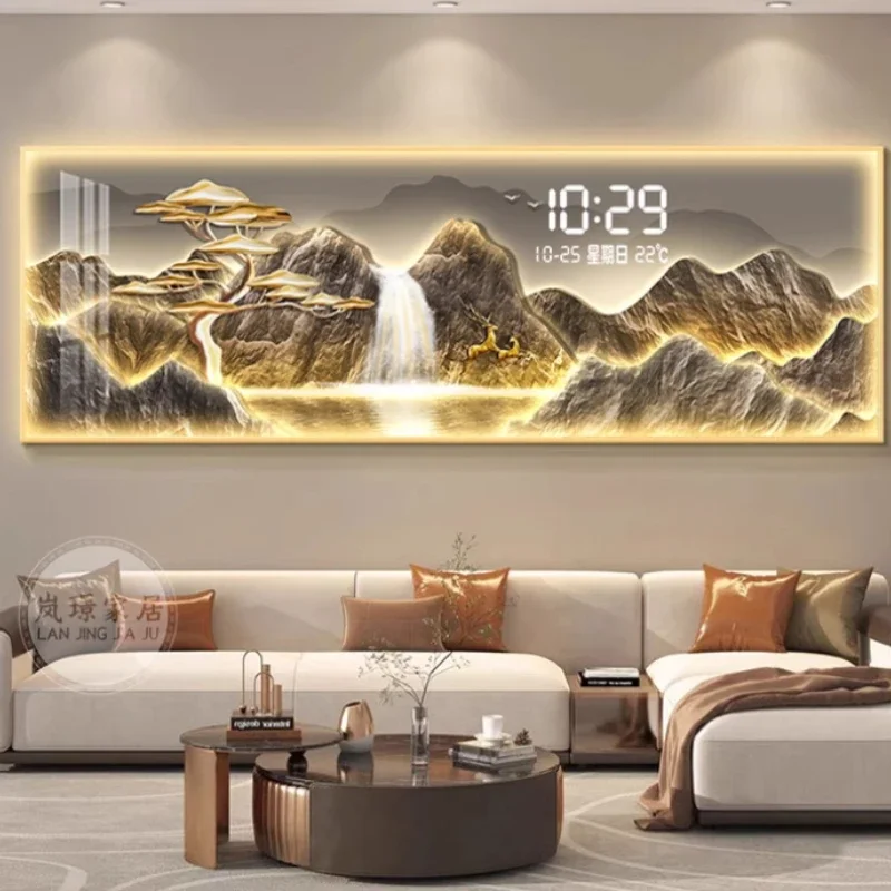 Design Temperature Office Date Wall Clock Living Room Kawaii Luxury Digital Clock Art Modern Pendule Horloge Murale Home Decor