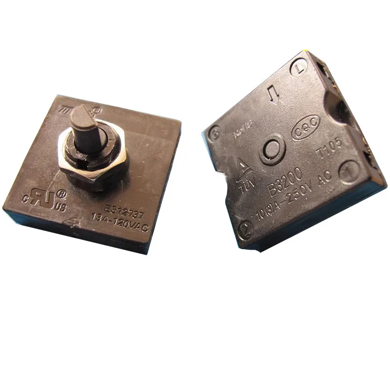 B3200 T105 Square 32*32mm rotary switch 3 (OFF-ON-on) Electric cooker Electric wok switch (off- low fire - high fire)