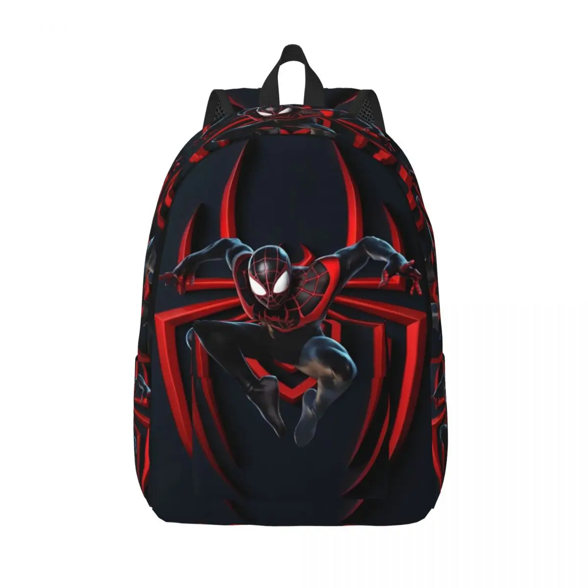 Spider Man Black Spider-Man Casual Backpack Anime Movie Gift Student Work Daypack for Men Women Laptop Canvas Bags