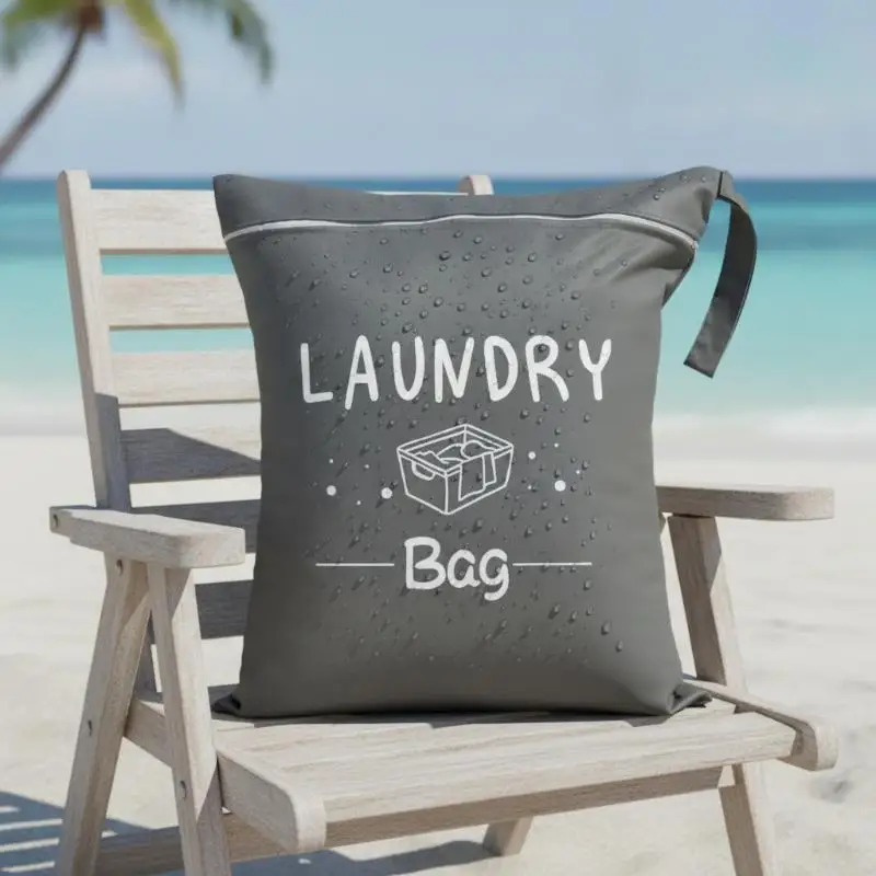 Portable Dirty Clothes Storage Bag Laundry Bags Oxford Waterproof Pouch For Swimming Fitness Beach Clothes Organizer Bag