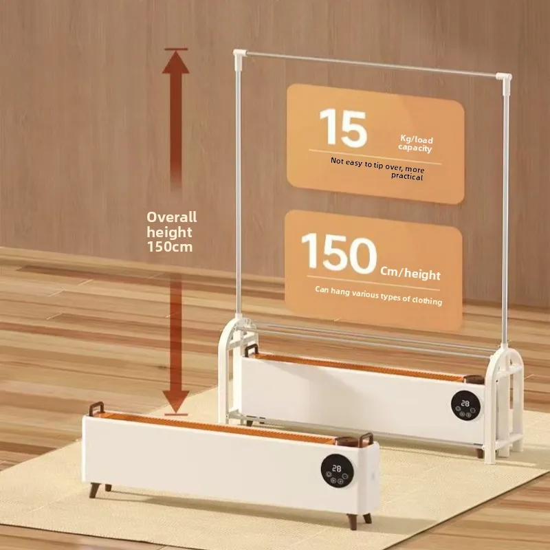 Grzejnik listwowy z grafenem, inteligentny elektryczny grzejnik z sterowaniem głosowym, szybkie nagrzewanie, moc 2200W, timer, oszczędność energii