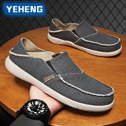 Summer Men Casual Shoes Cowboy Fashion Canvas Soft Bottom Lightweight Walking Shoes Louboutins Outdoor Sneakers Vulcanized Shoes