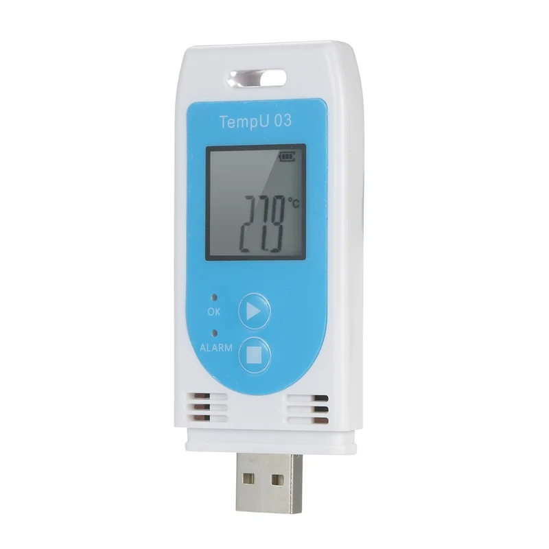 TempU 03 USB Registrador de dados de temperatura e umidade Reutilizável RH TEMP Datalogger Gravador Medidor de gravação de umidade