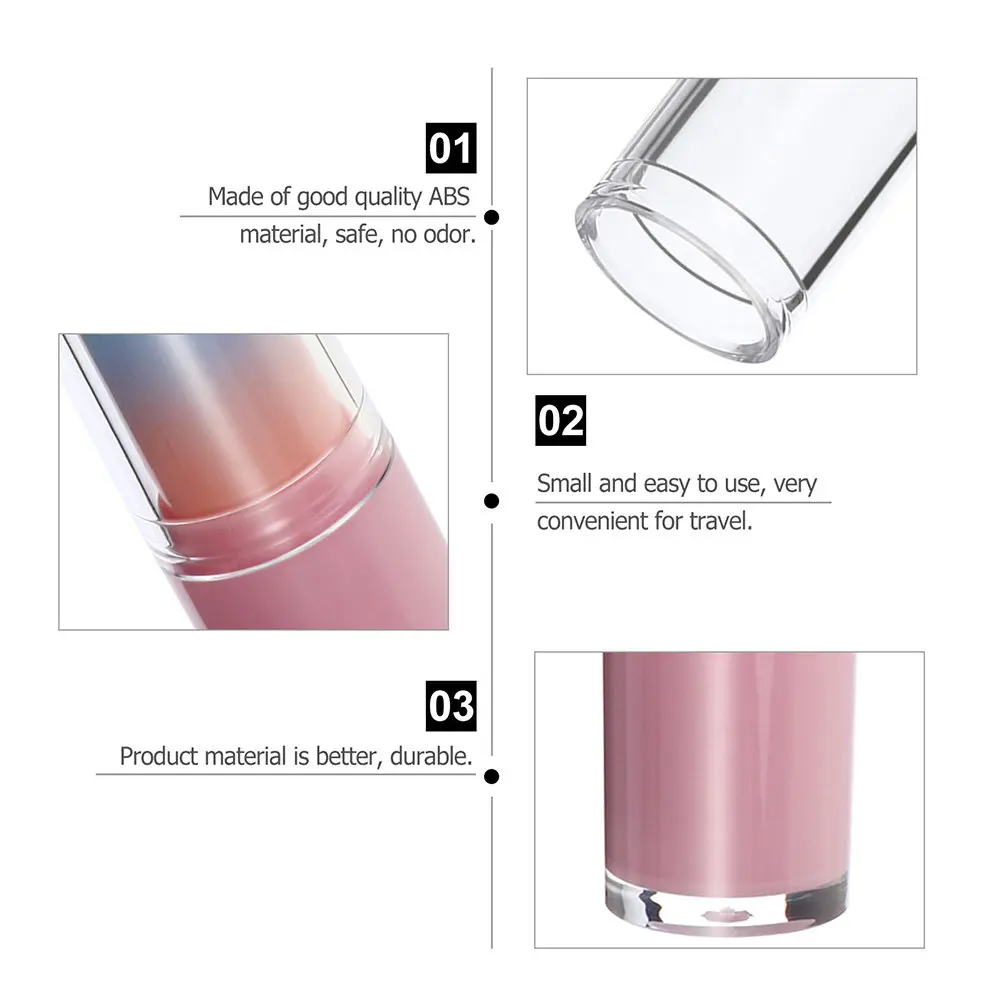 6 tubetti per rossetto sfumati trasparenti, vuoti, fai da te, contenitori per balsamo labbra, ricaricabili, riutilizzabili, ideali per viaggi, confezioni per trucco