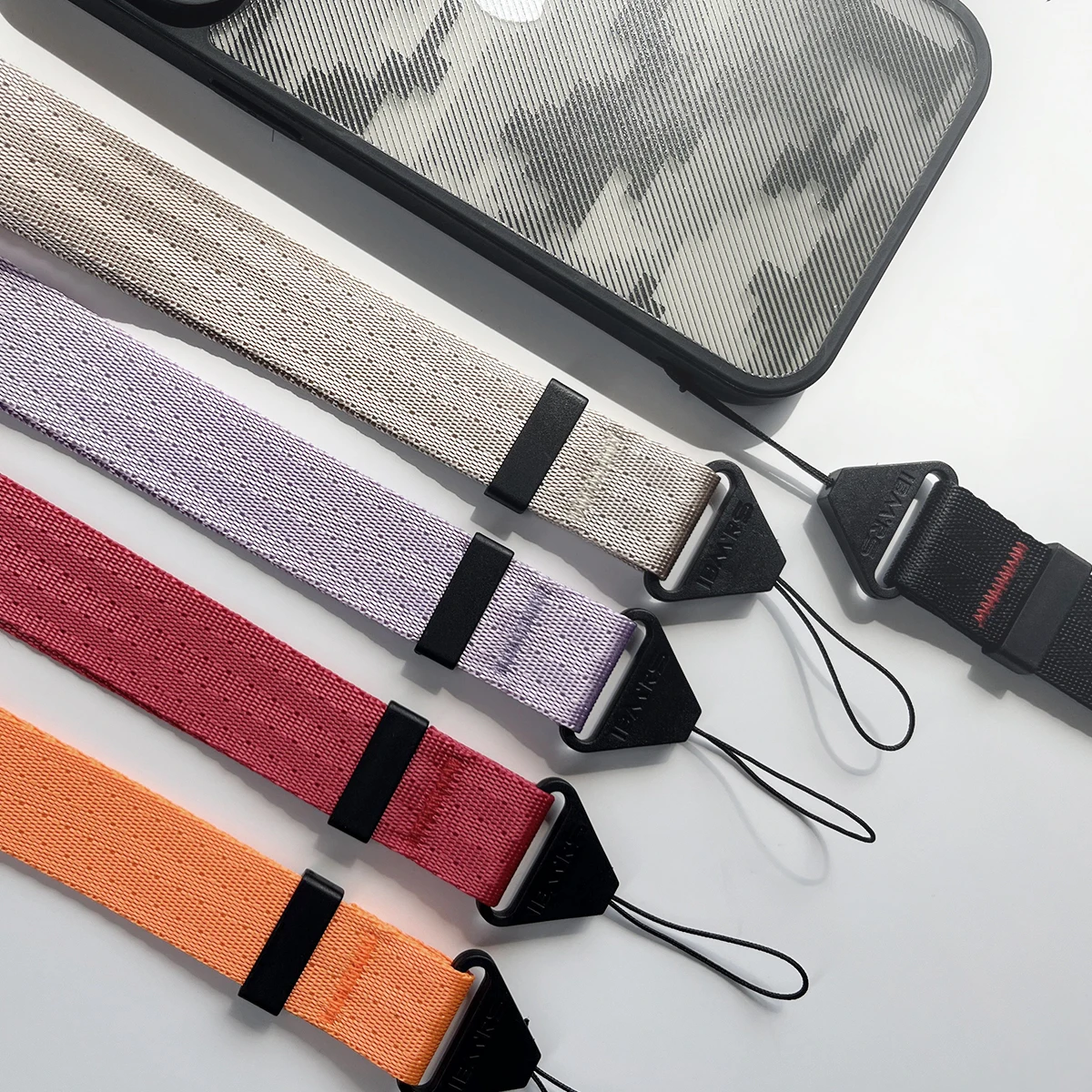 Cinturino da polso con cinturino da polso IBMRS per telefono e fotocamera, cordino antigoccia di sicurezza nero, corda corta a mani libere