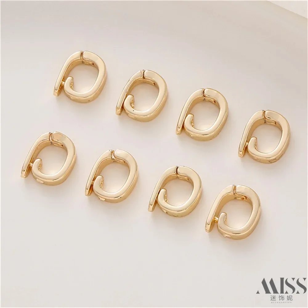 Hebilla Girasol Baño Oro 14K para Pulseras DIY