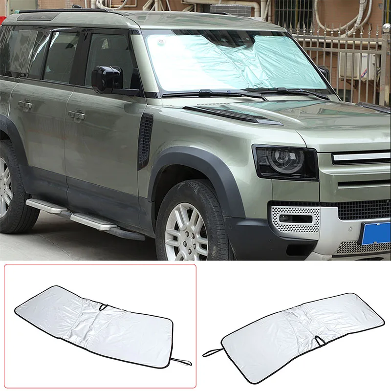 For Land Rover Defender 90 110 130 2004-2025 Interior Accessories Front Glass Sunshade/Summer UV Sunscreen Reflective Sunshade