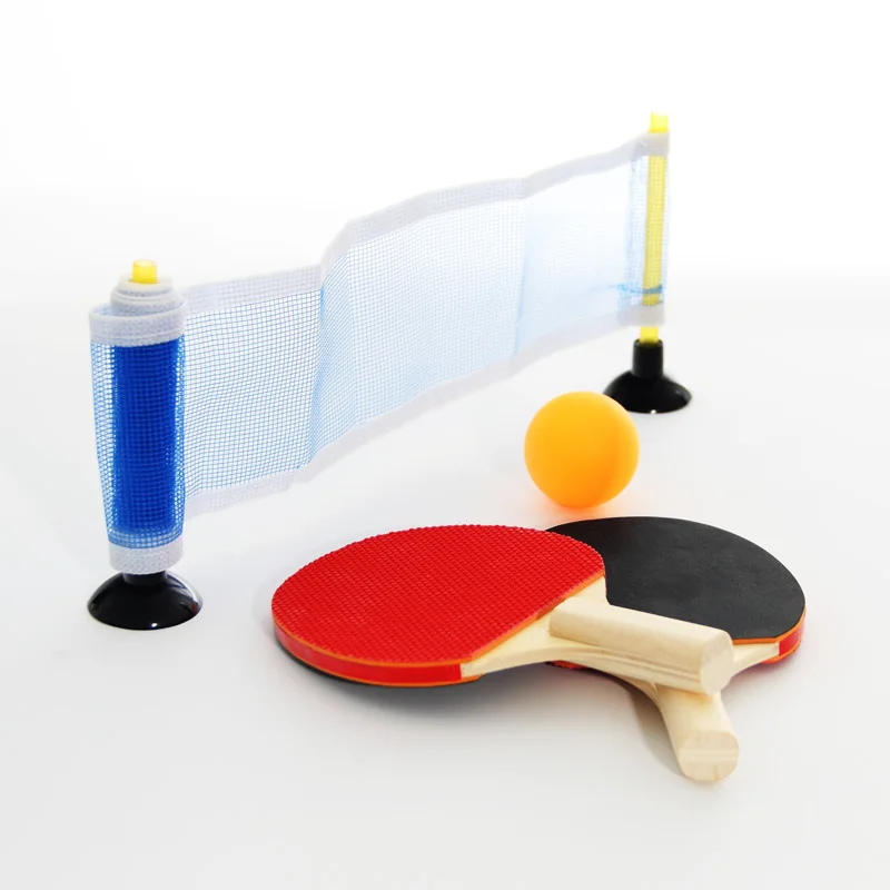 Portable retractable table tennis net set with indoor table tennis racket sports and entertainment products