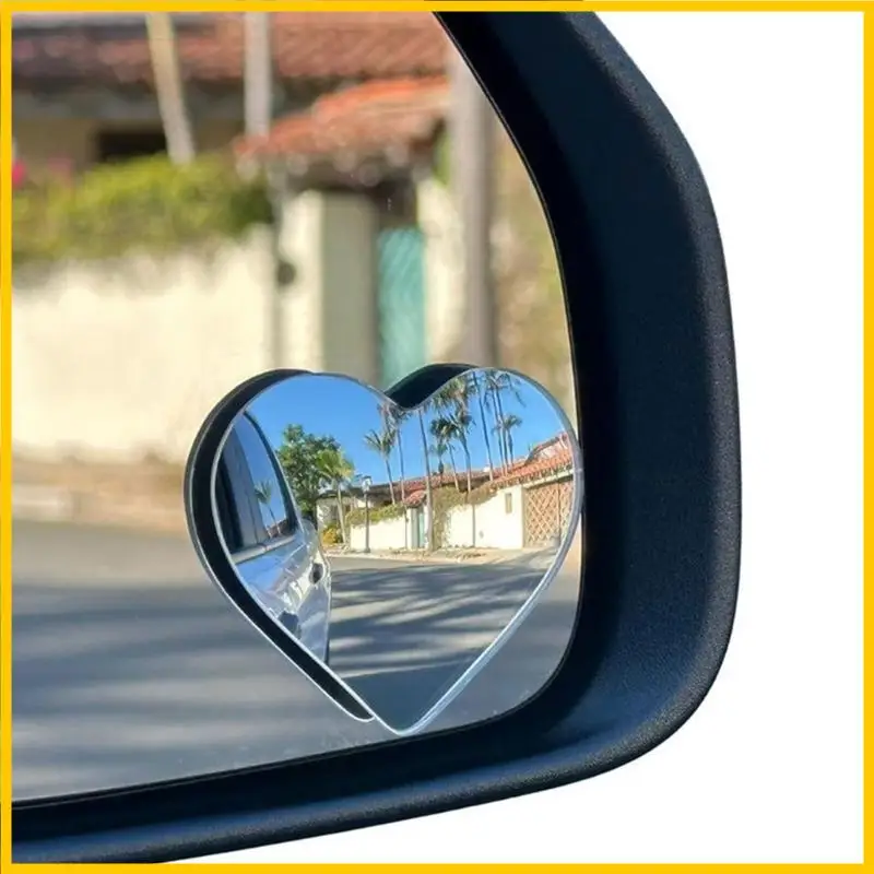 

G5AD Car Accessories Heart Shaped Convex Rearview Side Mirror Blind Spots Mirrors