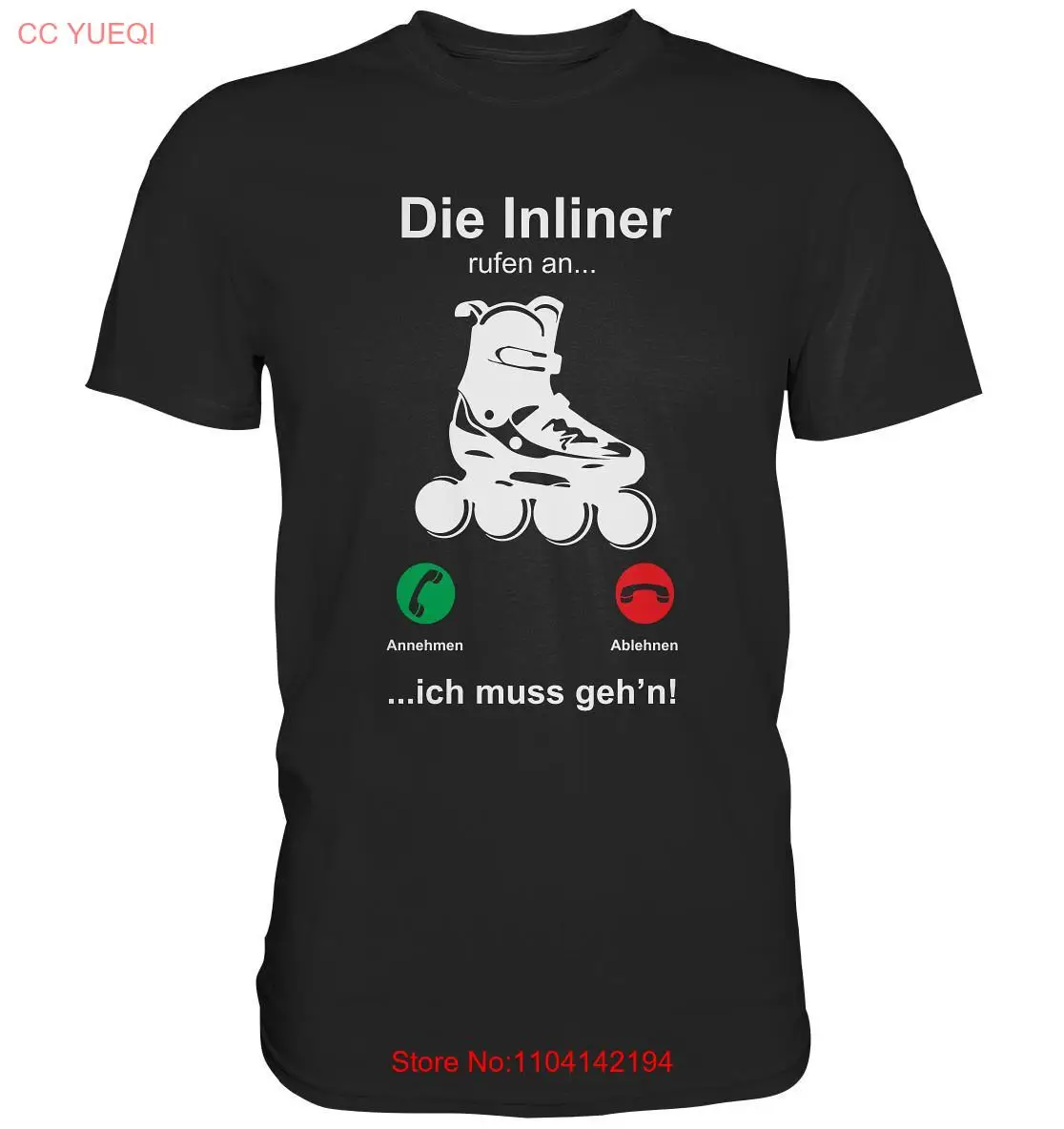 Inliners Call Funny Roller Skating Premium T Shirt long or short sleeves