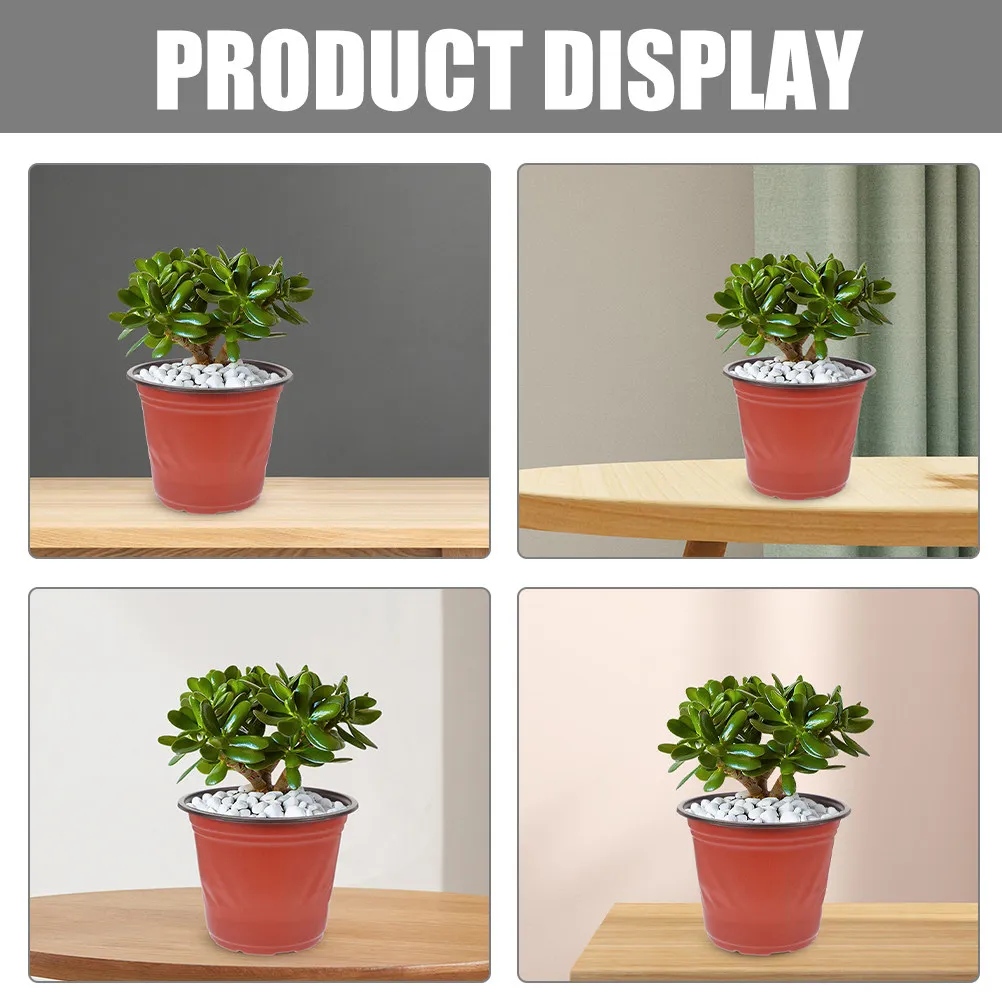 50Pcs PP Plastic Plant Pots Small Seedling Starter Pots with Multiple Drainage Holes for Indoor Outdoor Gardening Succulent