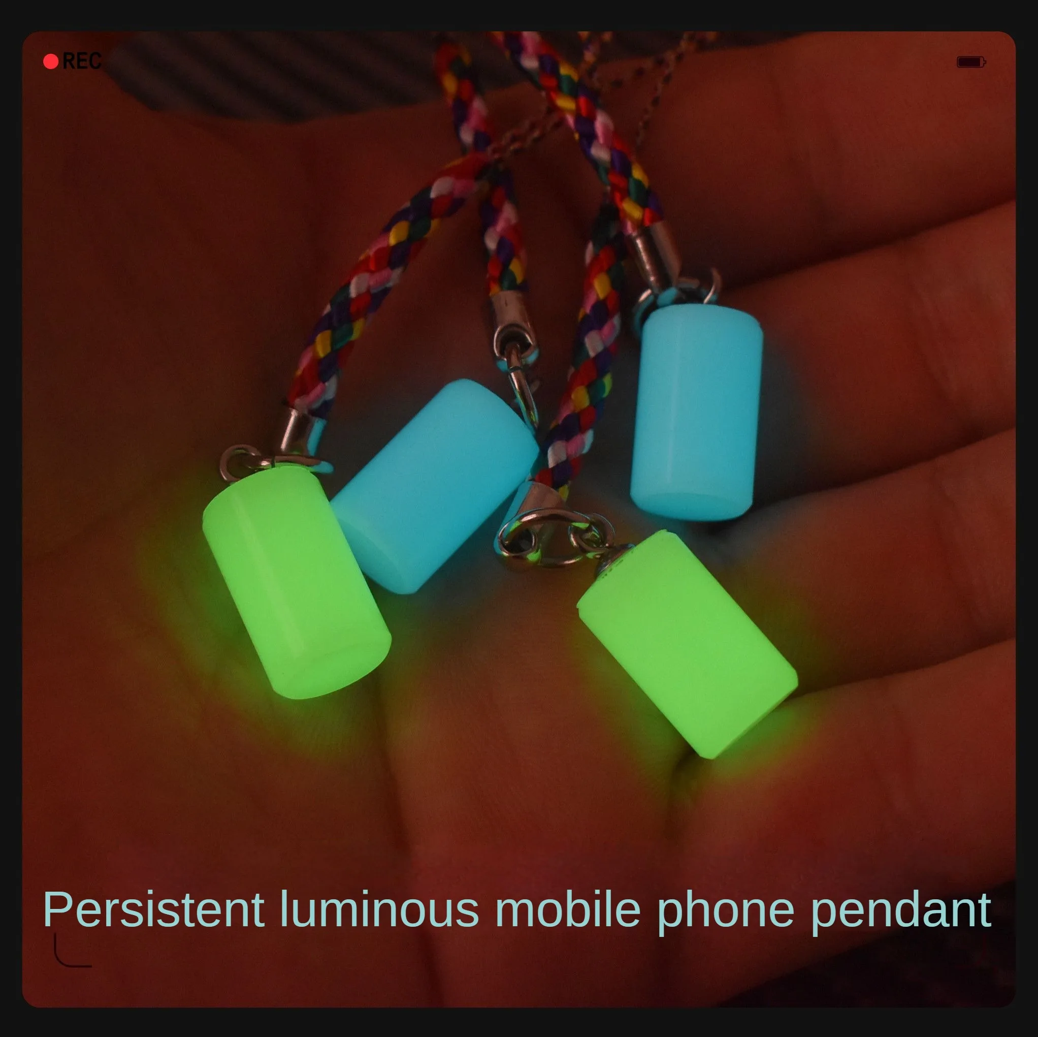 

Not tritium Glow Mobile Phone Pendant Glow Keychain Fluorescent Mobile Phone Rope Pendant For Men And Women's Couple Bag Pendant