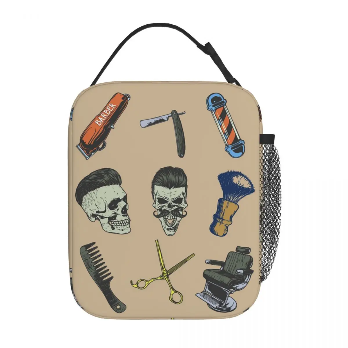 Barber Shop Sign Insulated Lunch Bag for Women Kids Portable Food Boxes Thermal Lunch Box Tote