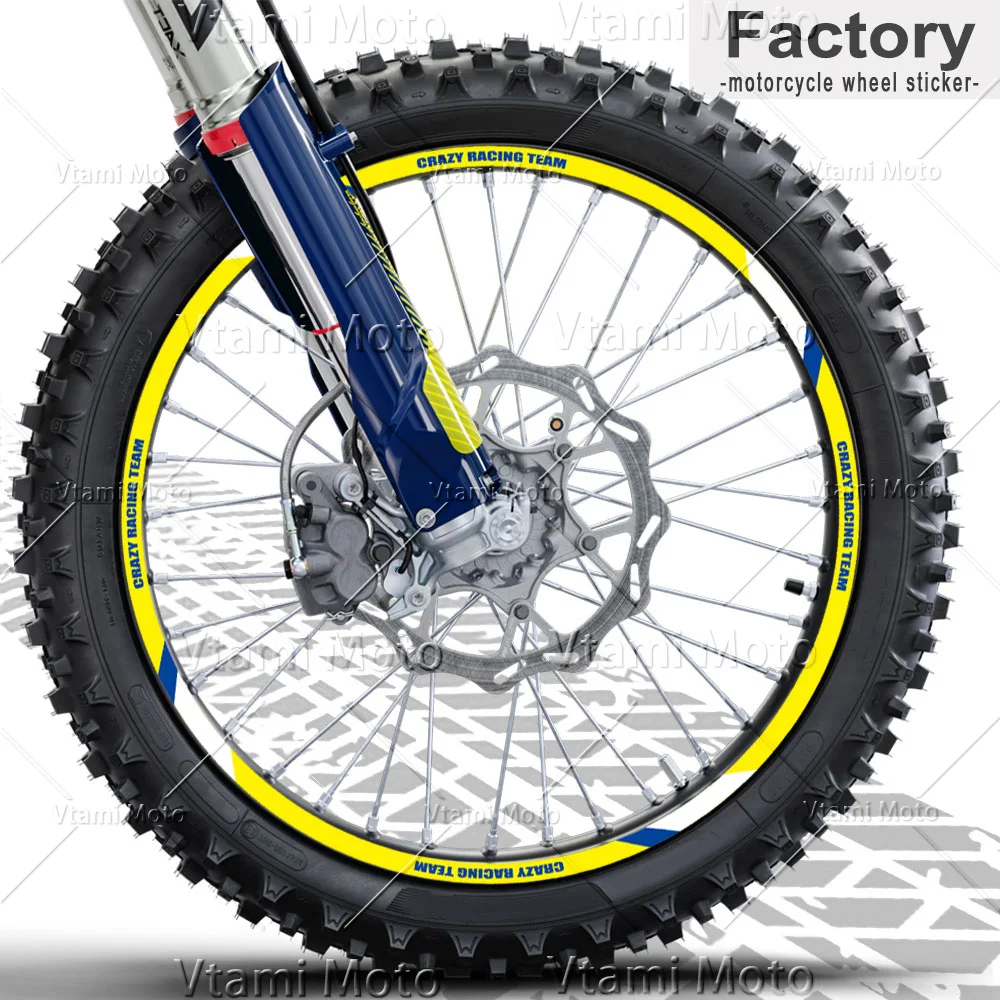 Reflective Motorcycle Wheel Sticker Motocross Rim Decal For Husqvarna 701 Enduro Norden 901 FE 501TC TE FC 450 350 250 150 125