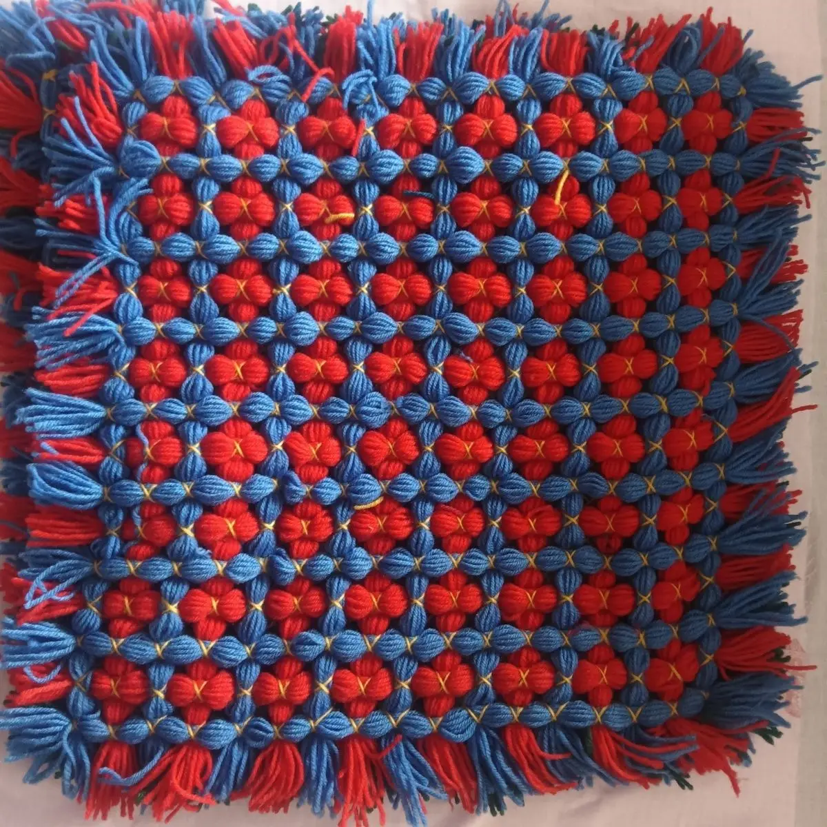 Traditional Handmade Knitted Seat Cushion 50x50cm Pad for Car Tricycle Chair Stool Sofa Thick Winter Warm Home Decor Accessories