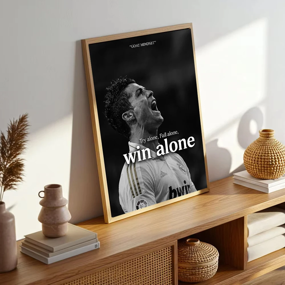 Soccer Player R-Ronaldo Inspirational Quote Poster Canvas Painting Print for Living Room Home Decor Cuadros Unframed